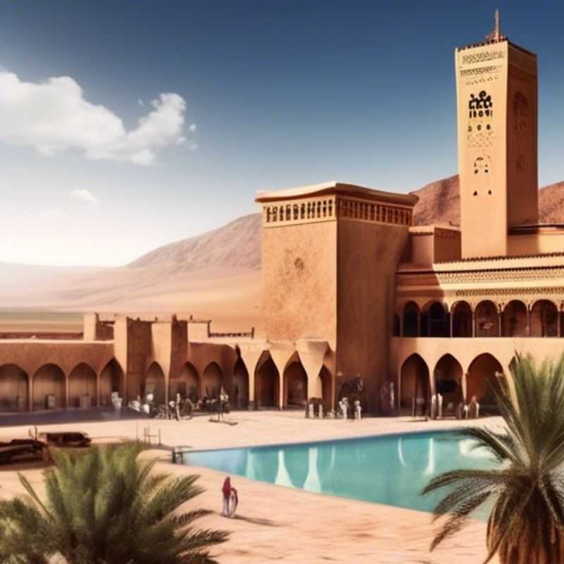 Here are a few options for alt text for an image of Atlas Film Studios in Morocco, each with a slightly different emphasis: