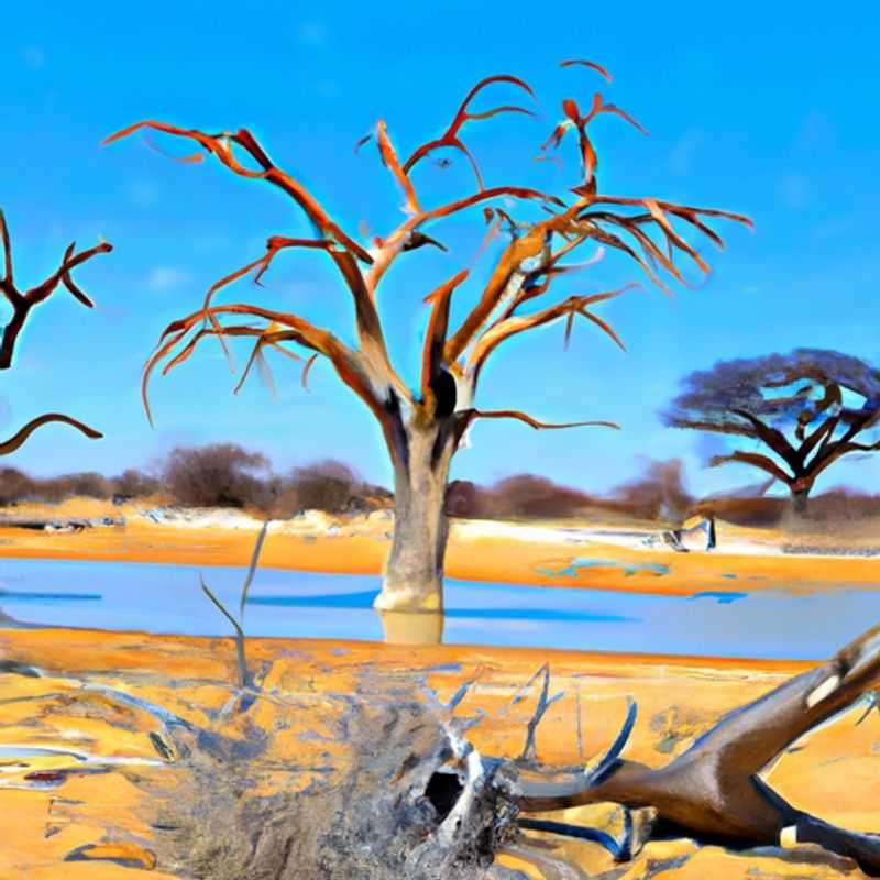 Un safari en camping sous les étoiles dans le parc national d'Etosha pendant l'hiver en Namibie