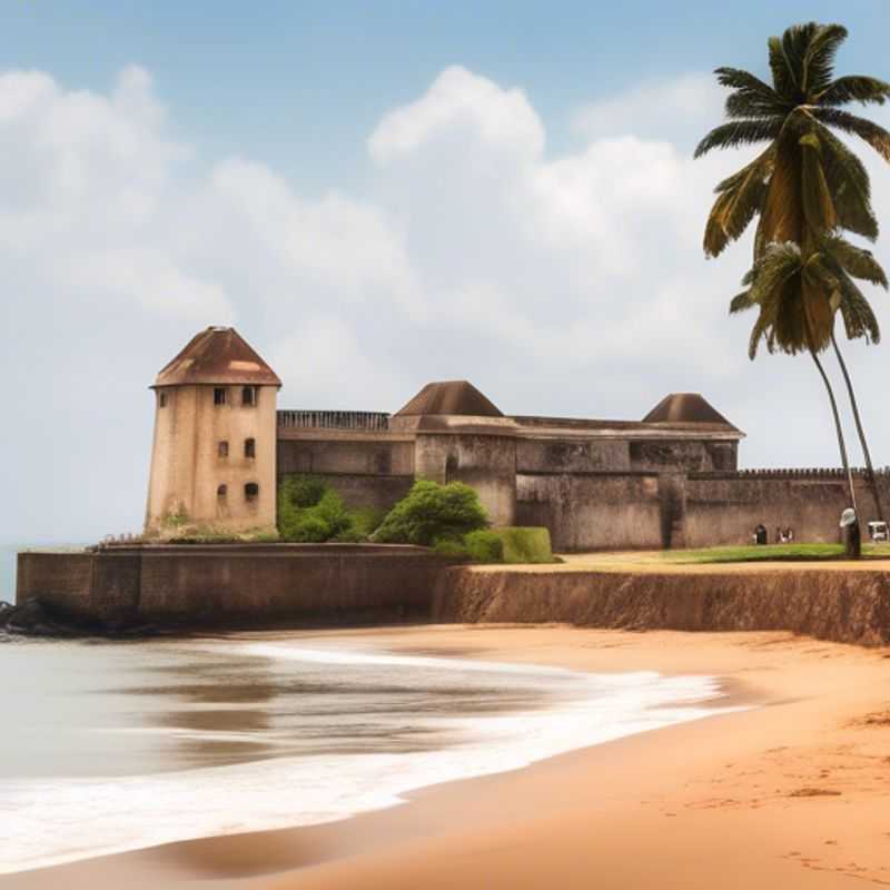 Here are a few options for alt text for an image of Elmina Castle, Ghana, depending on the specific content of the image: