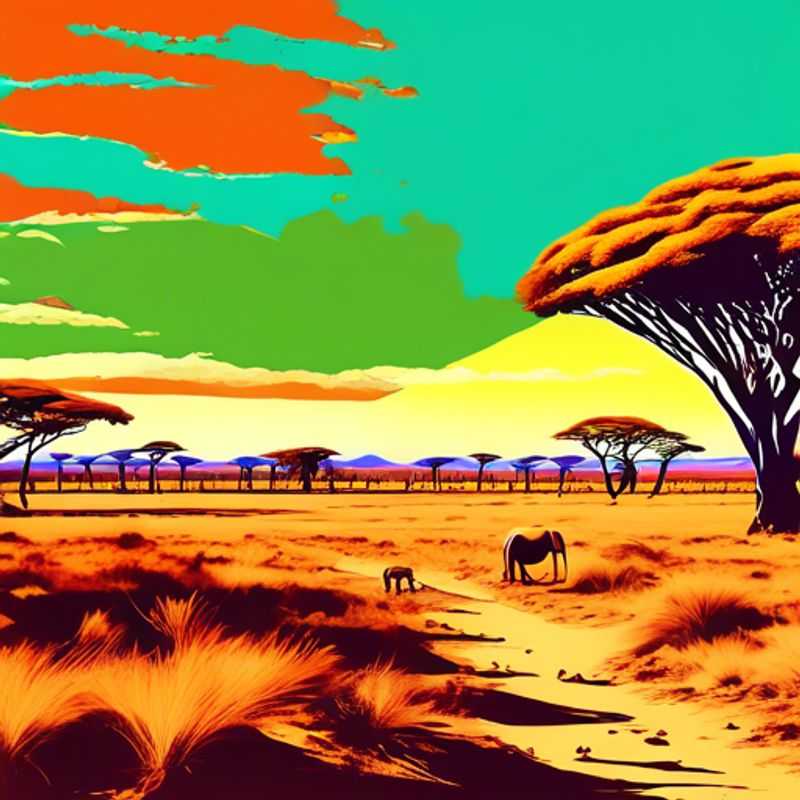Dos viajeros de las redes sociales contemplan con asombro la silueta imponente del Monte Kilimanjaro, con elefantes pastando en el primer plano, en el Parque Nacional de Amboseli, Kenia, durante su viaje de otoño.