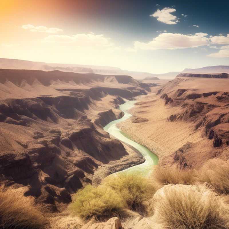 Un voyageur solitaire se tient au bord du canyon de la Fish River en Namibie, admirant l'immensité de ce paysage impressionnant pendant le printemps.