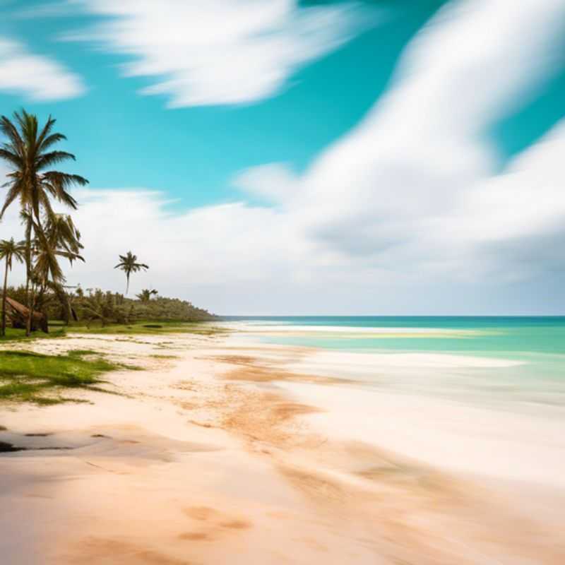 Une jeune voyageuse solo admirant la beauté idyllique de la plage de Diani, au Kenya, lors de son séjour printanier avec le groupe de voyageurs.