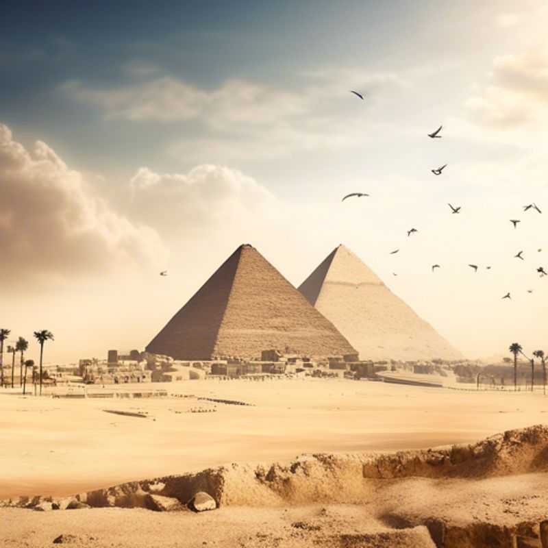 Here are a few options for alt text for an image of the Giza Necropolis, depending on the specific image: