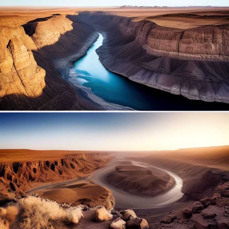 Here are a few options for alt text for an image of the Fish River Canyon in Namibia, depending on the specific image: