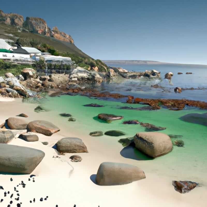 A solo traveler strolls along the vibrant waterfront of Simon's Town, South Africa, during a captivating 3-day sojourn between summer and fall, embracing the town's rich naval history and abundant marine life.
