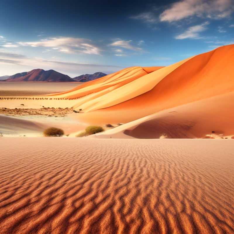 Trois couples de gourmets admirant les dunes époustouflantes de Sossusvlei, joyau naturel de Namibie, lors de leur escapade entre l'été et l'automne.