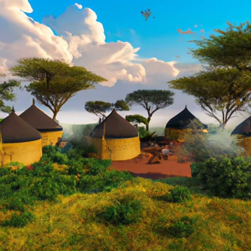 Visite du village Karamojong dans le parc national de la vallée de Kidepo, en Ouganda, entre l'été et l'automne