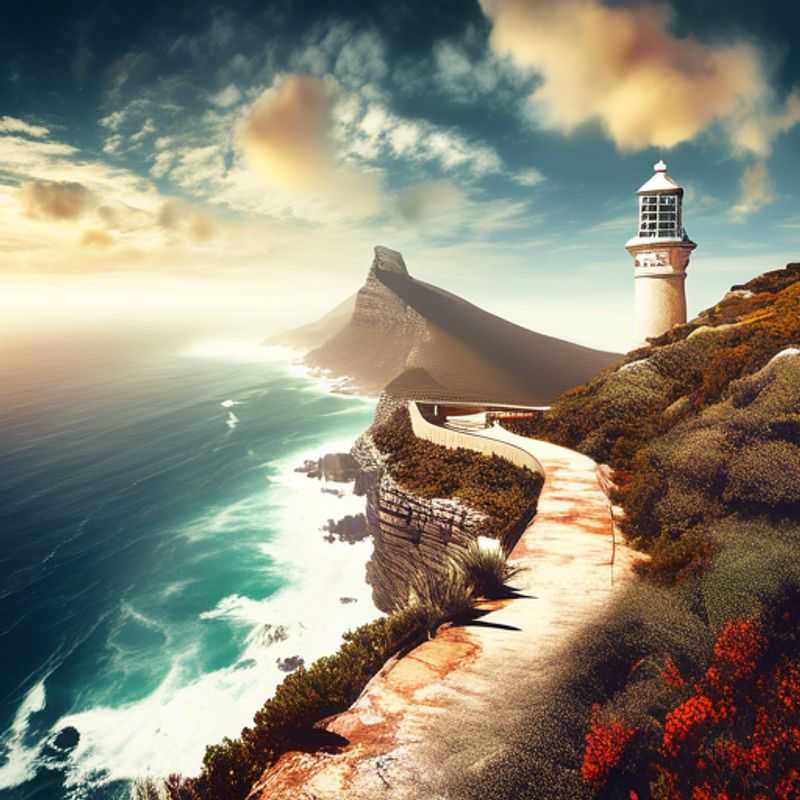 Deux couples, Les Aventuriers, explorant les falaises escarpées et la vue panoramique époustouflante du Cap de Bonne-Espérance, en Afrique du Sud, lors de leur voyage de deux semaines entre l'été et l'automne.