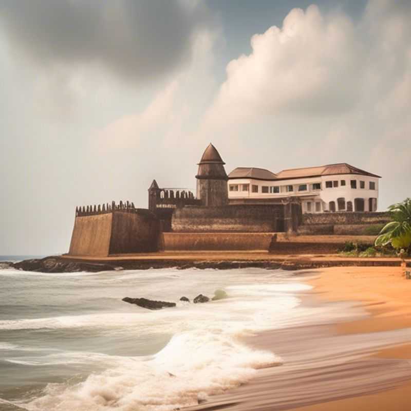 Le château d'Elmina, Ghana : un site historique poignant témoignant du commerce transatlantique des esclaves.